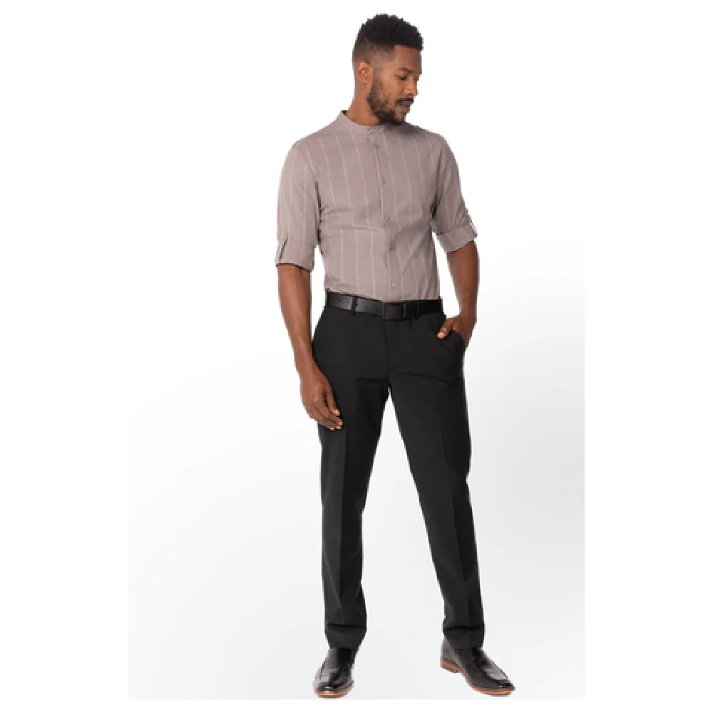 Chef Works SFB03TAUM Men's Voce Dress Shirt Medium Roll-up Sleeves Taupe Poly/cotton Chef Works SFB03TAUM Men's Voce Dress Shirt Medium Roll-up Sleeves Taupe Poly/cotton