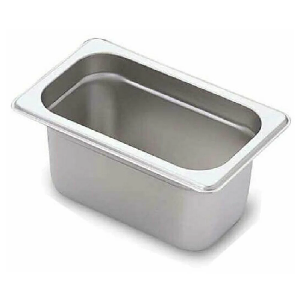 Omcan 80283 6-7/8 Inch Stainless Steel Steam Table Pan 1/9 Size NSF