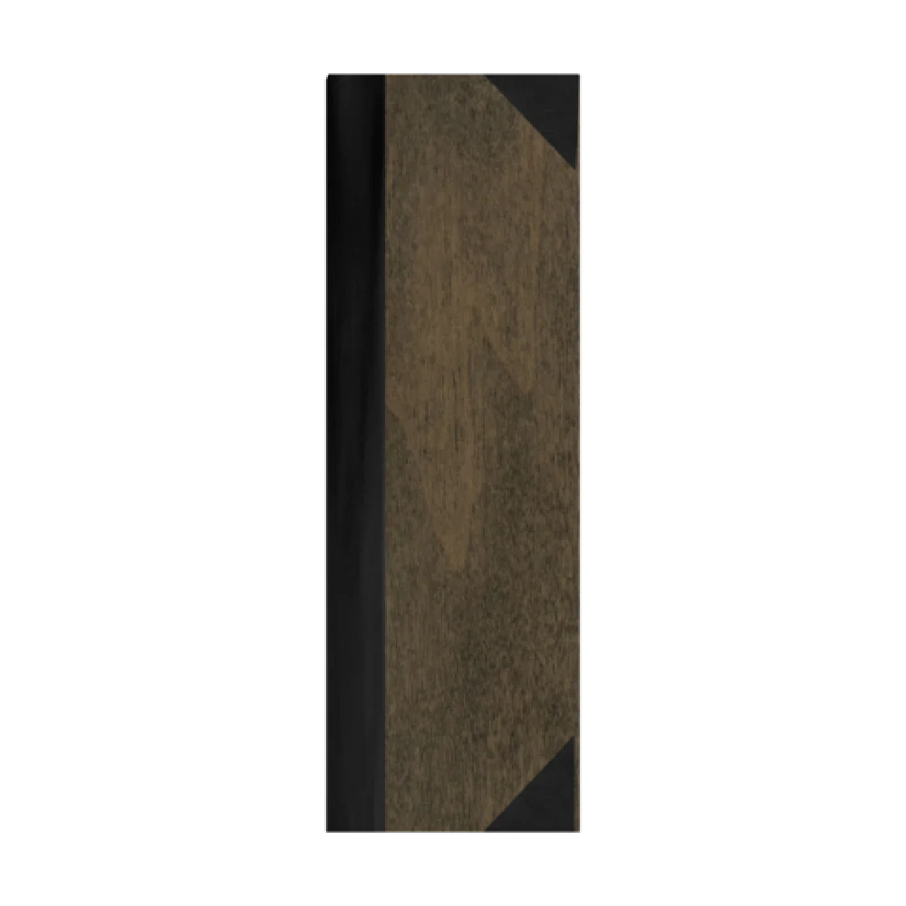 Risch WOOD-4V 4.25X14 Authentic Wood Menu Cover Booklet with Tuxedo Leather Risch WOOD-4V 4.25X14 Authentic Wood Menu Cover Booklet with Tuxedo Leather