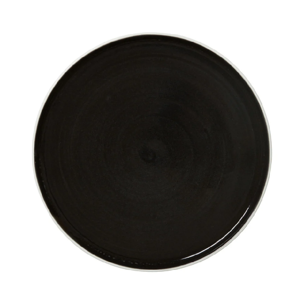 Steelite 12050636 10 Inch Round Plate with Black Finish Alumina Vitrified