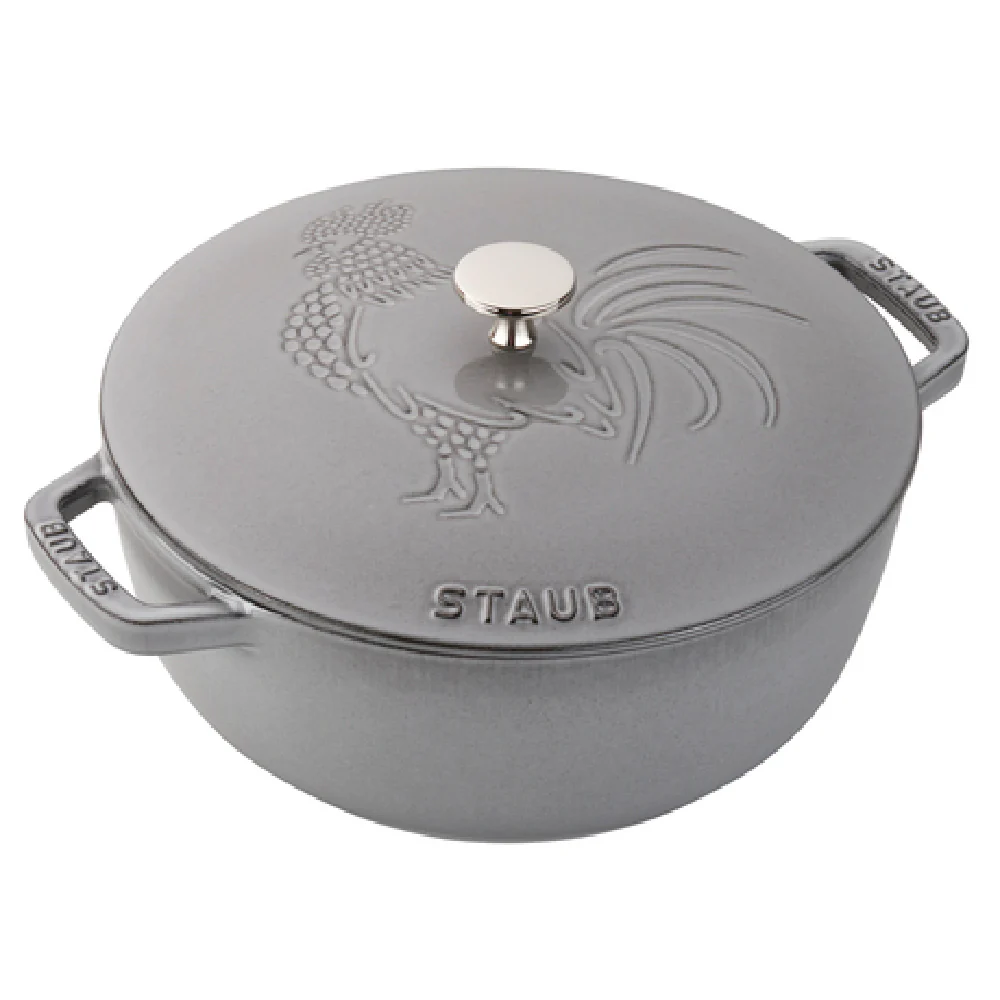 Zwilling 11752418 3.75 Quart Round Cocotte Enameled Cast Iron Gray