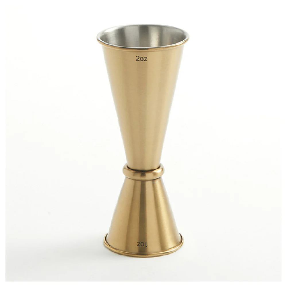 American Metalcraft JGG5 1 Oz to 2 Oz Jigger Rolled Edge Gold Finish Stainless Steel American Metalcraft JGG5 1 Oz to 2 Oz Jigger Rolled Edge Gold Finish Stainless Steel