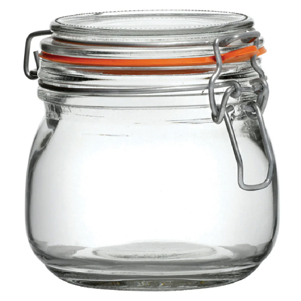 Tableware Solutions USA N210960 16-9/10 Oz Glass Preserving Jar with Locking Lid