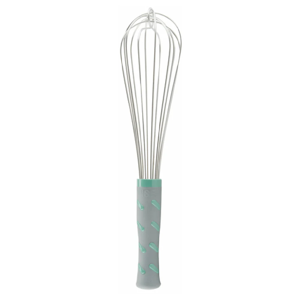 Vollrath 47091 12 Inch French Whip One-piece Aqua Nylon Handle Stainless Steel