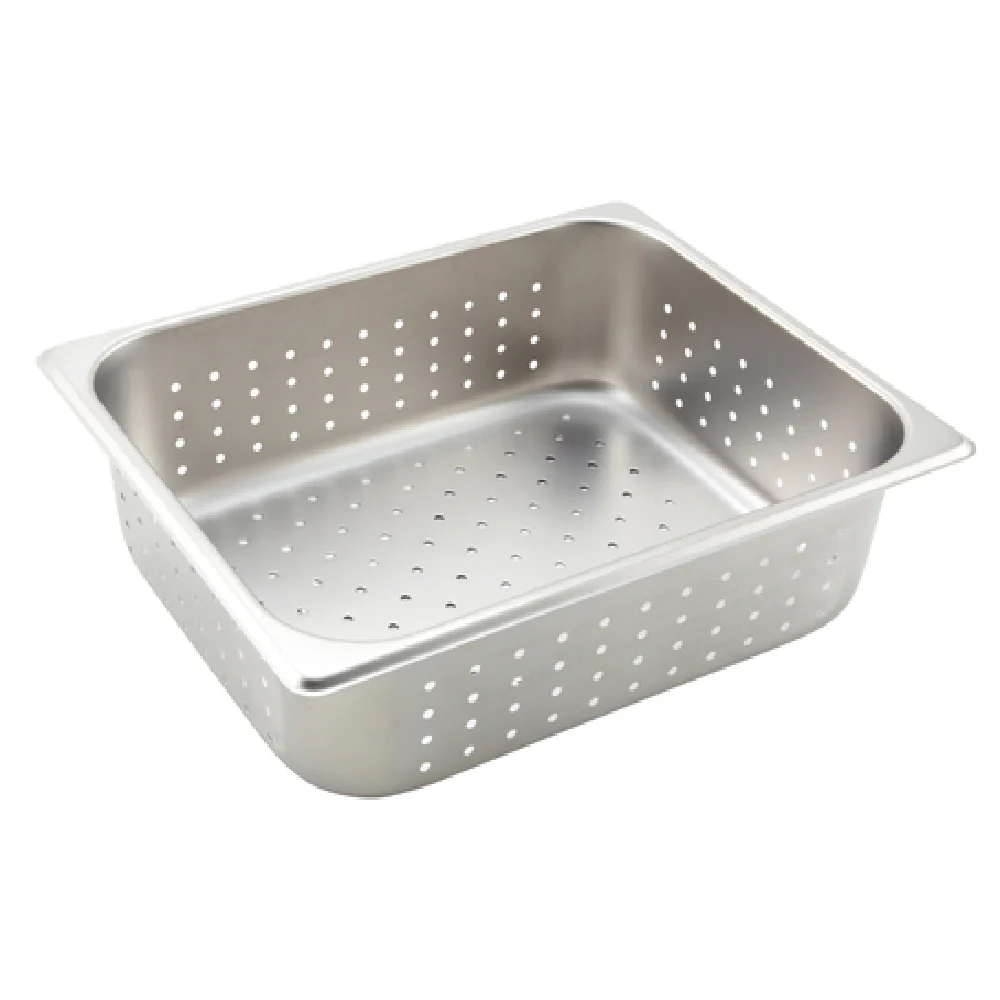 Winco SPJH-204PF 12 to 13 Inch Perforated Steam Table Pan Stainless Steel - Durable