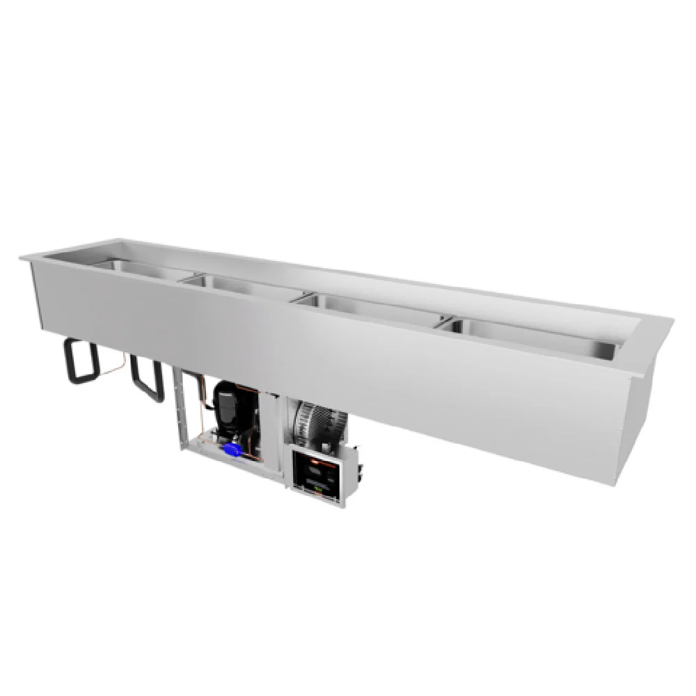 Hatco CWBP-S4 90 Inch Drop-In Refrigerated Cold Food Well Self-contained Aluminum and Stainless Steel Hatco CWBP-S4 90 Inch Drop-In Refrigerated Cold Food Well Self-contained Aluminum and Stainless Steel