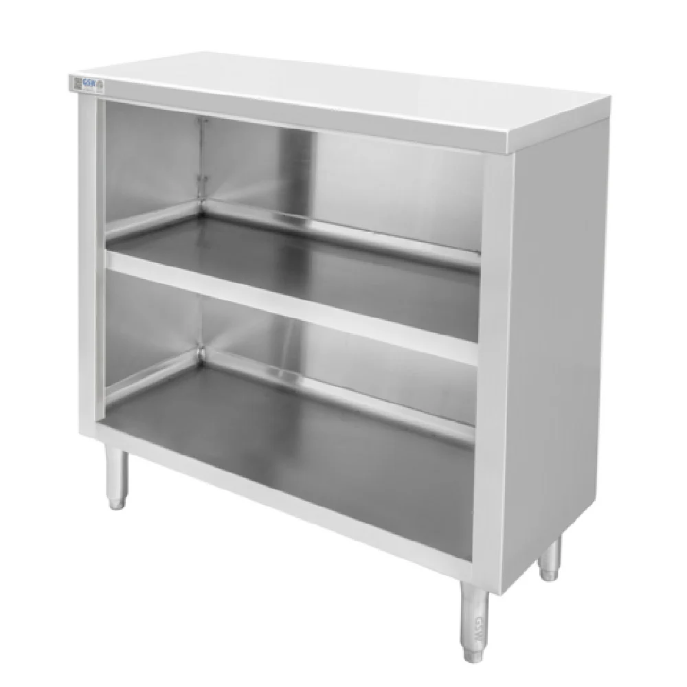 GSW USA CDN-1548 48 Inch Dish Cabinet 18 Gauge Polished Stainless Steel Top GSW USA CDN-1548 48 Inch Dish Cabinet 18 Gauge Polished Stainless Steel Top