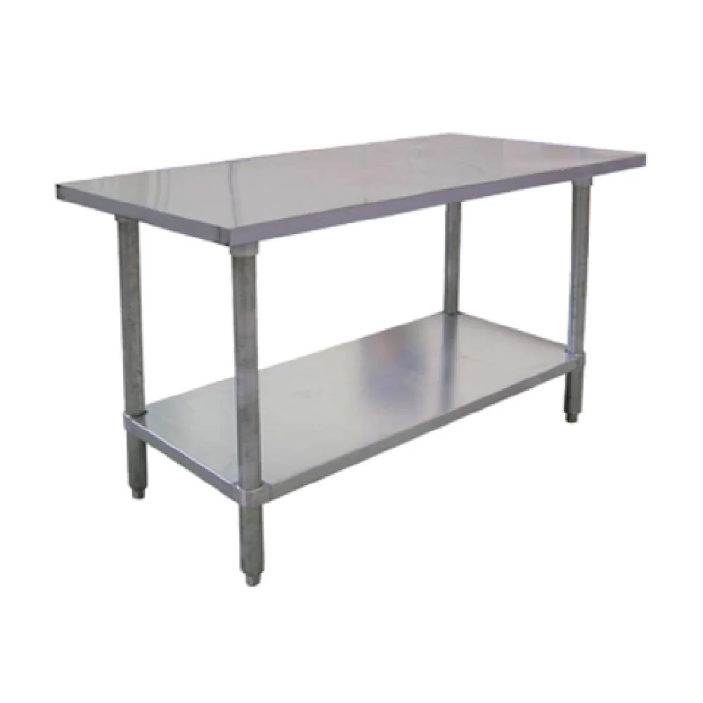 Omcan 22073 48 Inch 18 Gauge Stainless Steel Work Table with Galvanized Base Omcan 22073 48 Inch 18 Gauge Stainless Steel Work Table with Galvanized Base