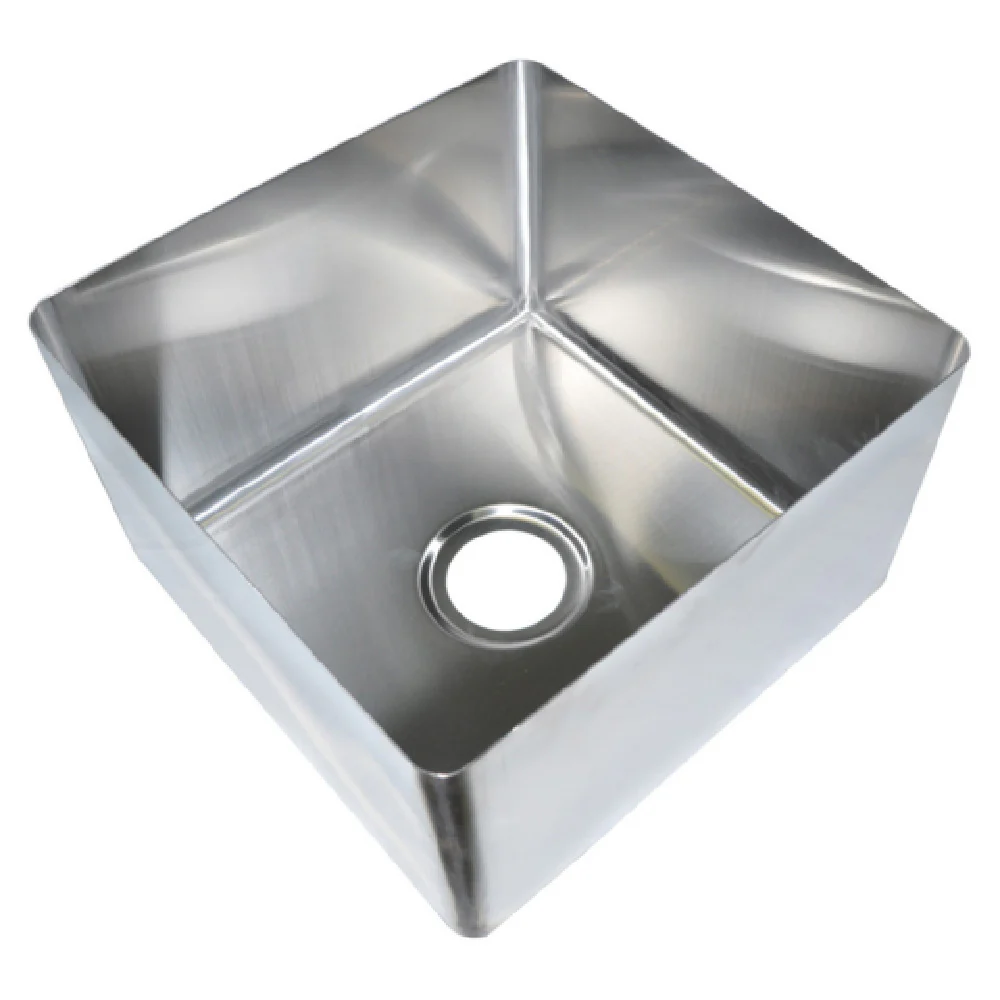 BK Resources BKFB-1818-14-16 18 Inch Weld In Sink One Compartment Slope Drain Stainless Steel