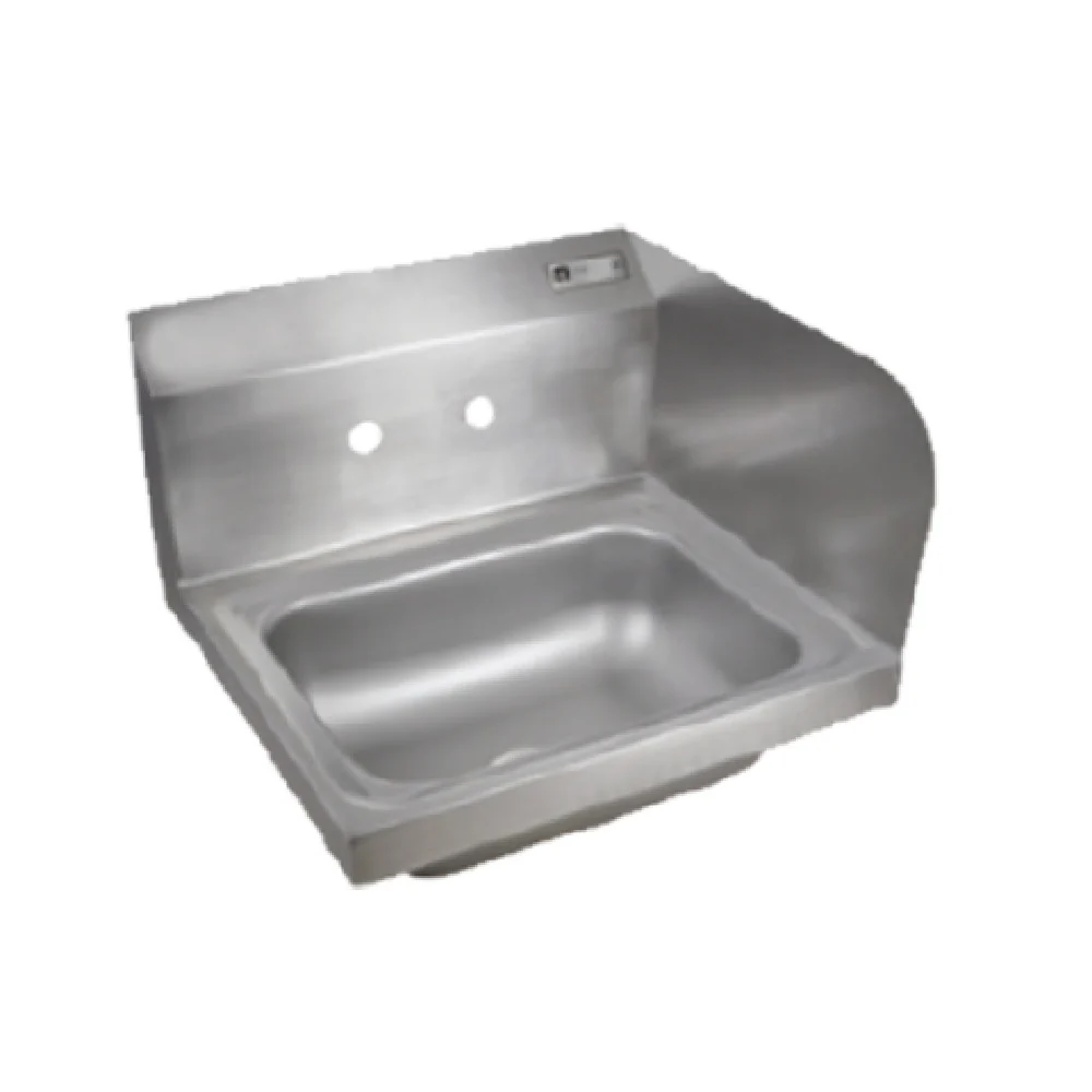John Boos PBHS-W-1410-SSR 14 Inch Wall Mount Hand Sink with Right Side Splash John Boos PBHS-W-1410-SSR 14 Inch Wall Mount Hand Sink with Right Side Splash