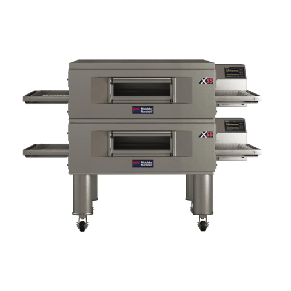 Middleby Marshall X55G-6 90 Inch Gas Conveyor Oven Double Deck with Touch Screen 140000 BTU Middleby Marshall X55G-6 90 Inch Gas Conveyor Oven Double Deck with Touch Screen 140000 BTU