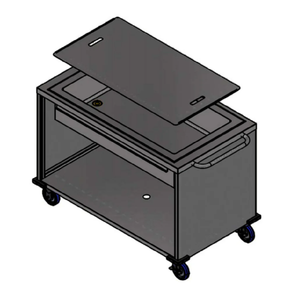 Winholt SS-BC-2748-INSULIB-HDC 29 Inch Mobile Ice Cart Stainless Steel with Insulated Bin