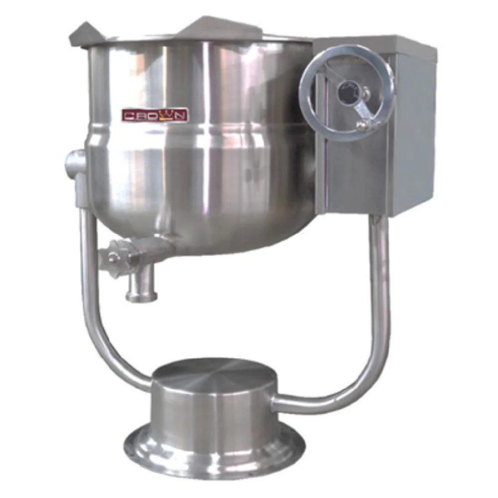 Crown Steam DPT-20 36 Inch Direct Steam Tilting Kettle 20 Gallon Capacity with Faucet Bracket Crown Steam DPT-20 36 Inch Direct Steam Tilting Kettle 20 Gallon Capacity with Faucet Bracket