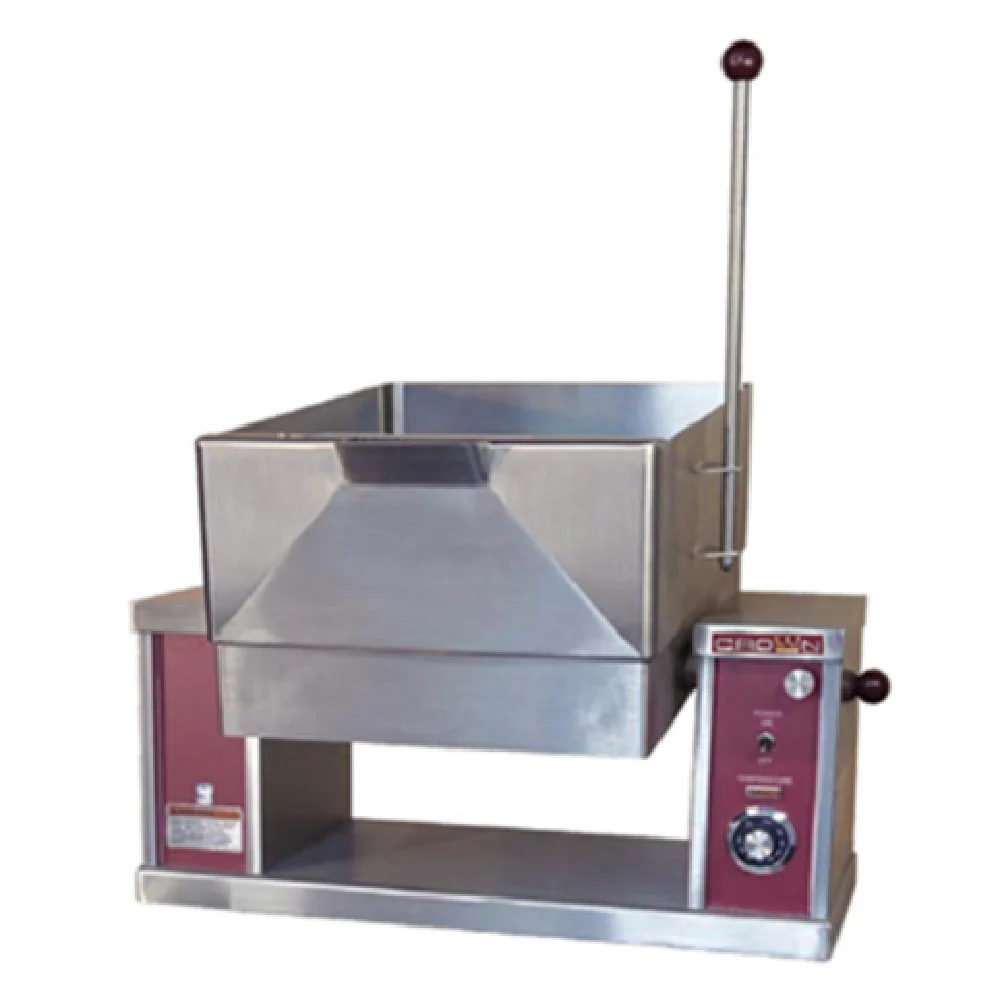 Crown ECTS-12_220/60/3 29 Inch Manual Tilt Electric Tilting Skillet Stainless Steel