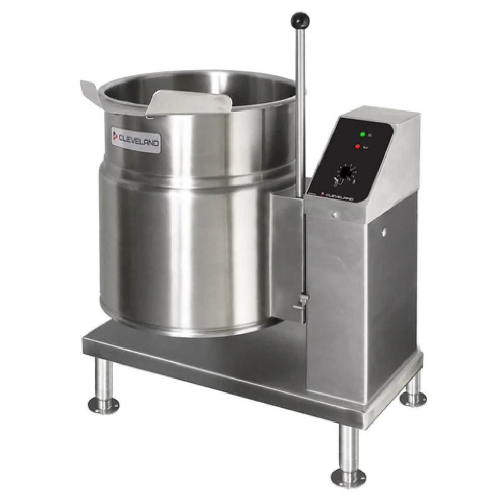 Cleveland KET20T_240/60/3 Electric Tilting Kettle 20 Gallon 316 Stainless Steel with Lever Style
