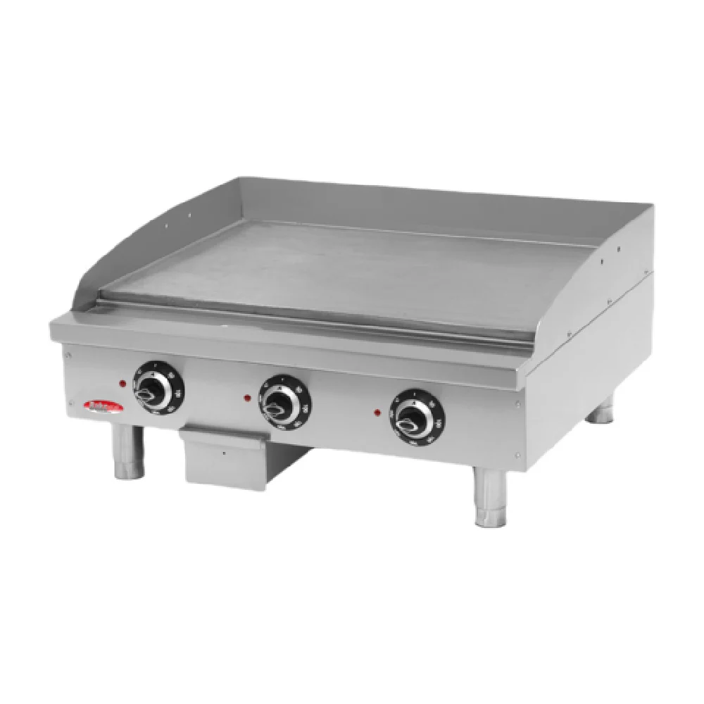 BakeMax BMPLS7IE020 24 Inch Electric Thermostatic Griddle Stainless Steel with Controls BakeMax BMPLS7IE020 24 Inch Electric Thermostatic Griddle Stainless Steel with Controls