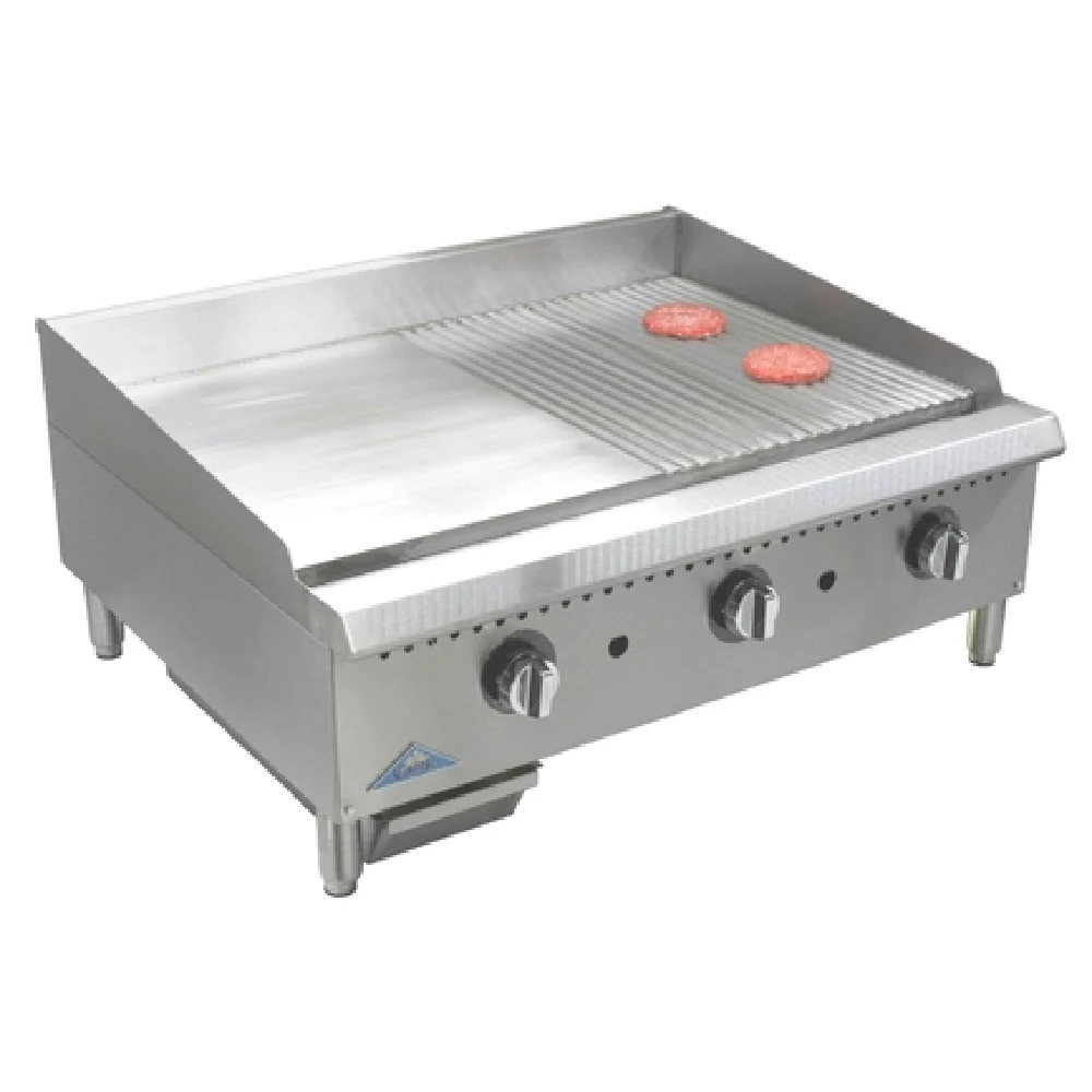 Comstock-Castle HG48T-1-.5G 48 Inch Griddle Gas Countertop Stainless Steel 120000 BTU