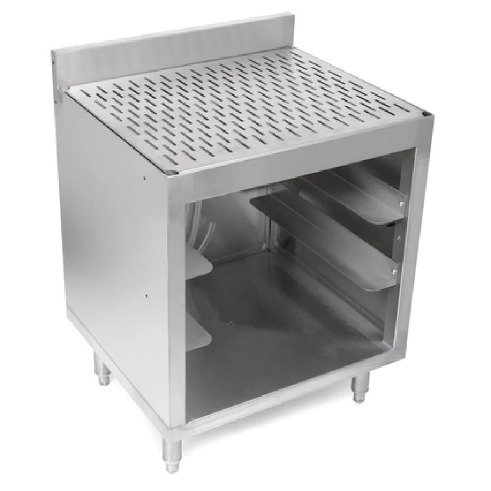 John Boos UBGR-2124 24 Inch Underbar Glass Rack Storage Unit with Drainboard