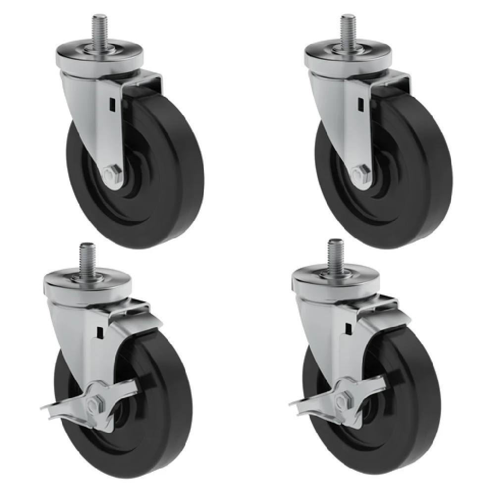 Hoshizaki HS-5036 6 Inch Casters Set of 4 with 2 Brakes for Horizontal Units