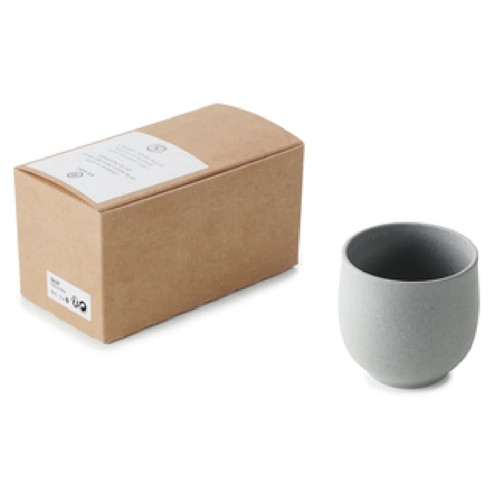 Revol 654762 2-3/4 Oz Cup Porcelain Dishwasher Safe Matte Grey - Gift-Boxed
