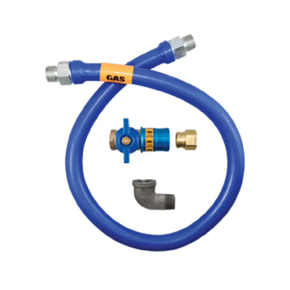 Dormont 1650BPCF60 1/2 Inch Moveable Gas Connector Hose Assembly with Safety Quik QDV 60k BTU