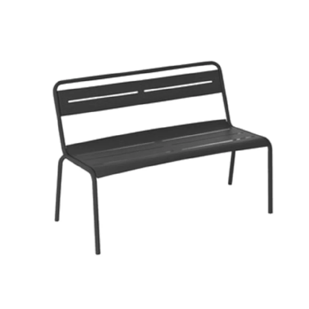 emuamericas LLC 163 46-1/2 Inch Long Star Stacking Bench Steel Outdoor Indoor