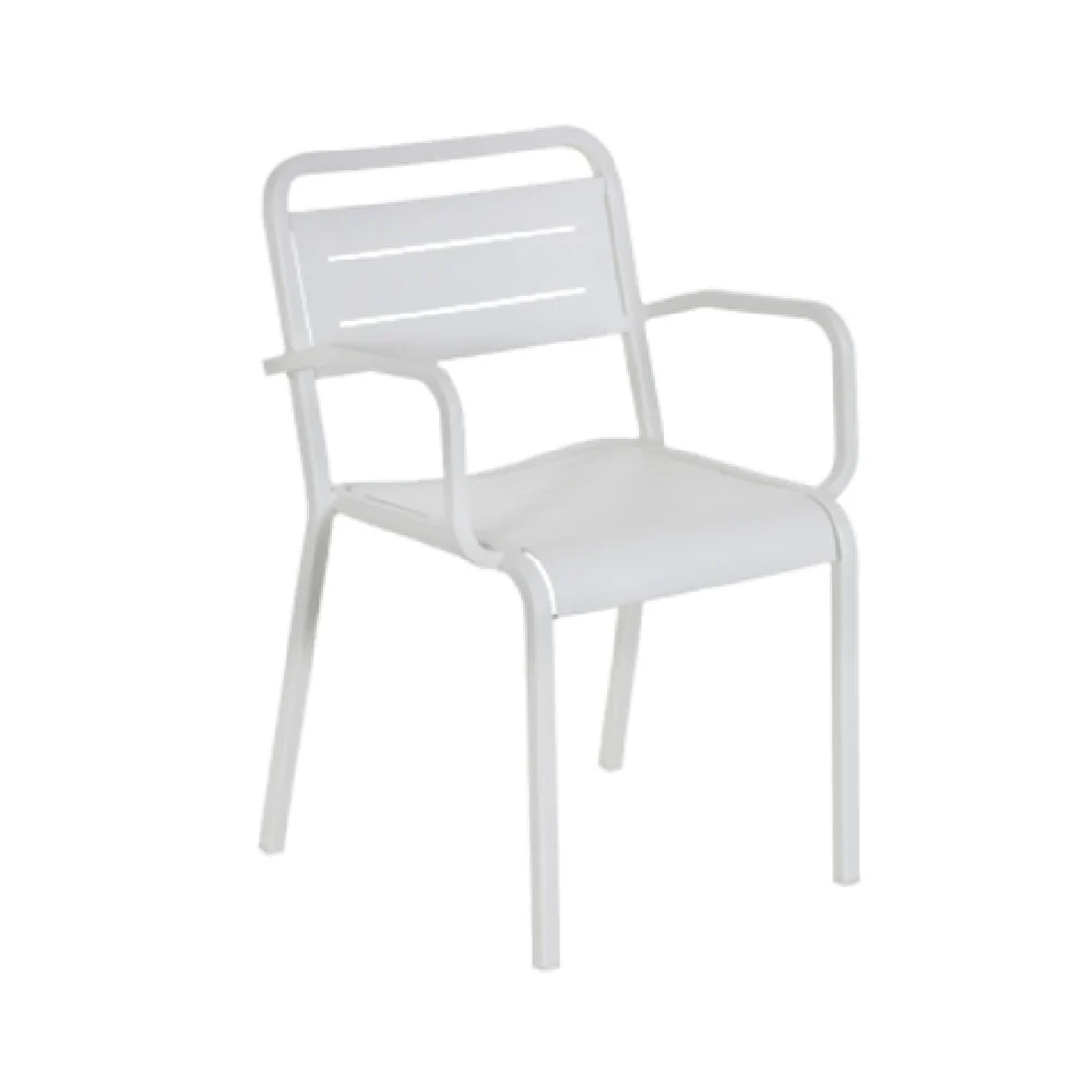 emuamericas llc 209 22 Inch Slat Back Armchair Aluminum Outdoor Indoor