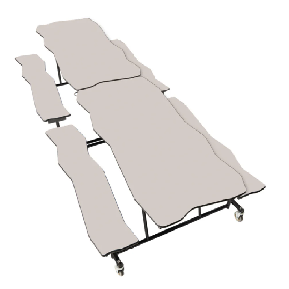 National Public Seating MBTB8 30 Inch Mobile Cafeteria Table with Benches Steel Bedrock National Public Seating MBTB8 30 Inch Mobile Cafeteria Table with Benches Steel Bedrock