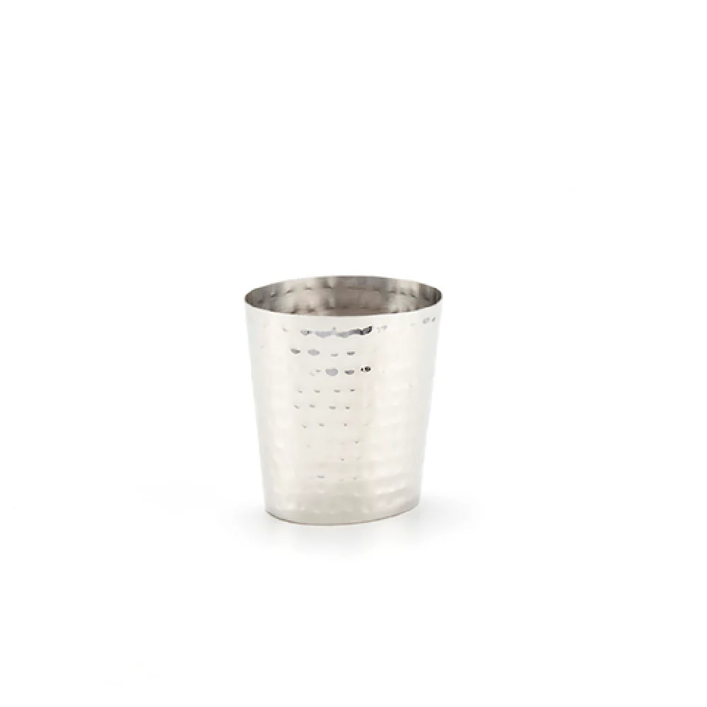 American Metalcraft FCH12 12 Oz Oval Fry Cup with Hammered Finish Stainless Steel