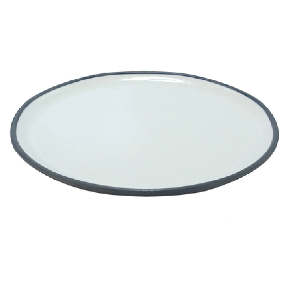 BauscherHepp TBL4604 15-1/4 Inch Round Dish Chip and Stain Resistant Melamine Steel Blue