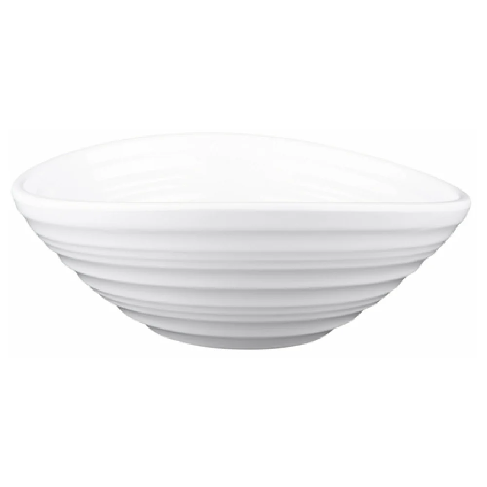 GET Enterprises DS725-W 23 Oz Oblong Bowl White Melamine with Swirl Design GET Enterprises DS725-W 23 Oz Oblong Bowl White Melamine with Swirl Design