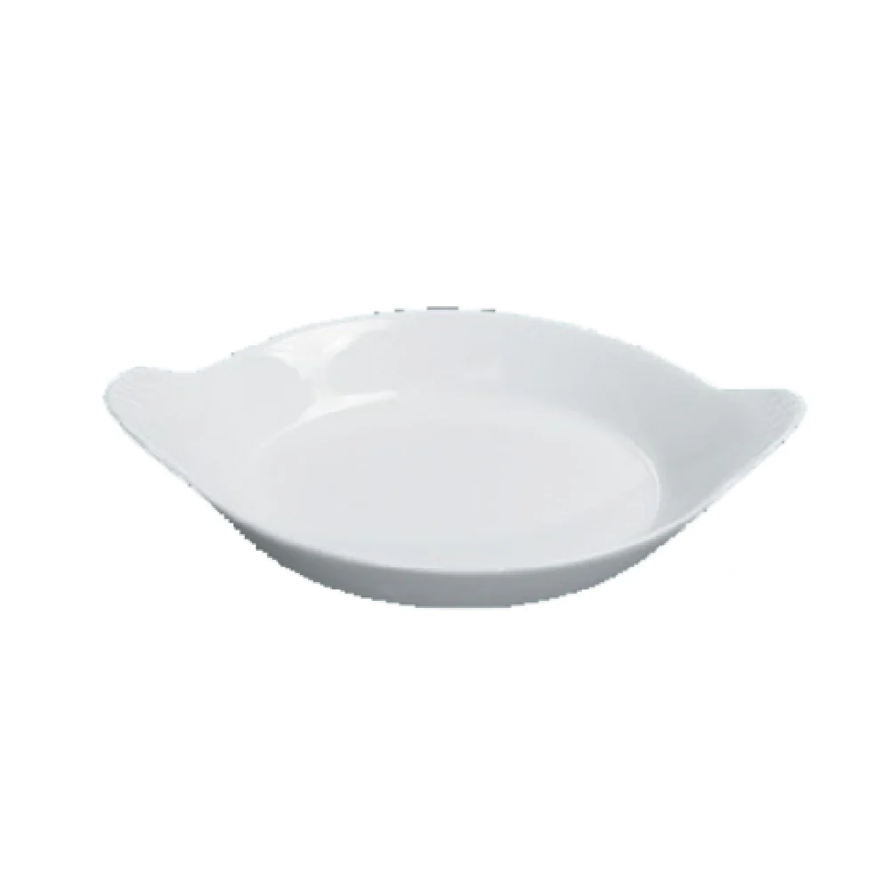 Yanco FH-14 13-3/4 Inch Diameter Round Au Gratin Dish with Porcelain - 6 Packs Yanco FH-14 13-3/4 Inch Diameter Round Au Gratin Dish with Porcelain - 6 Packs
