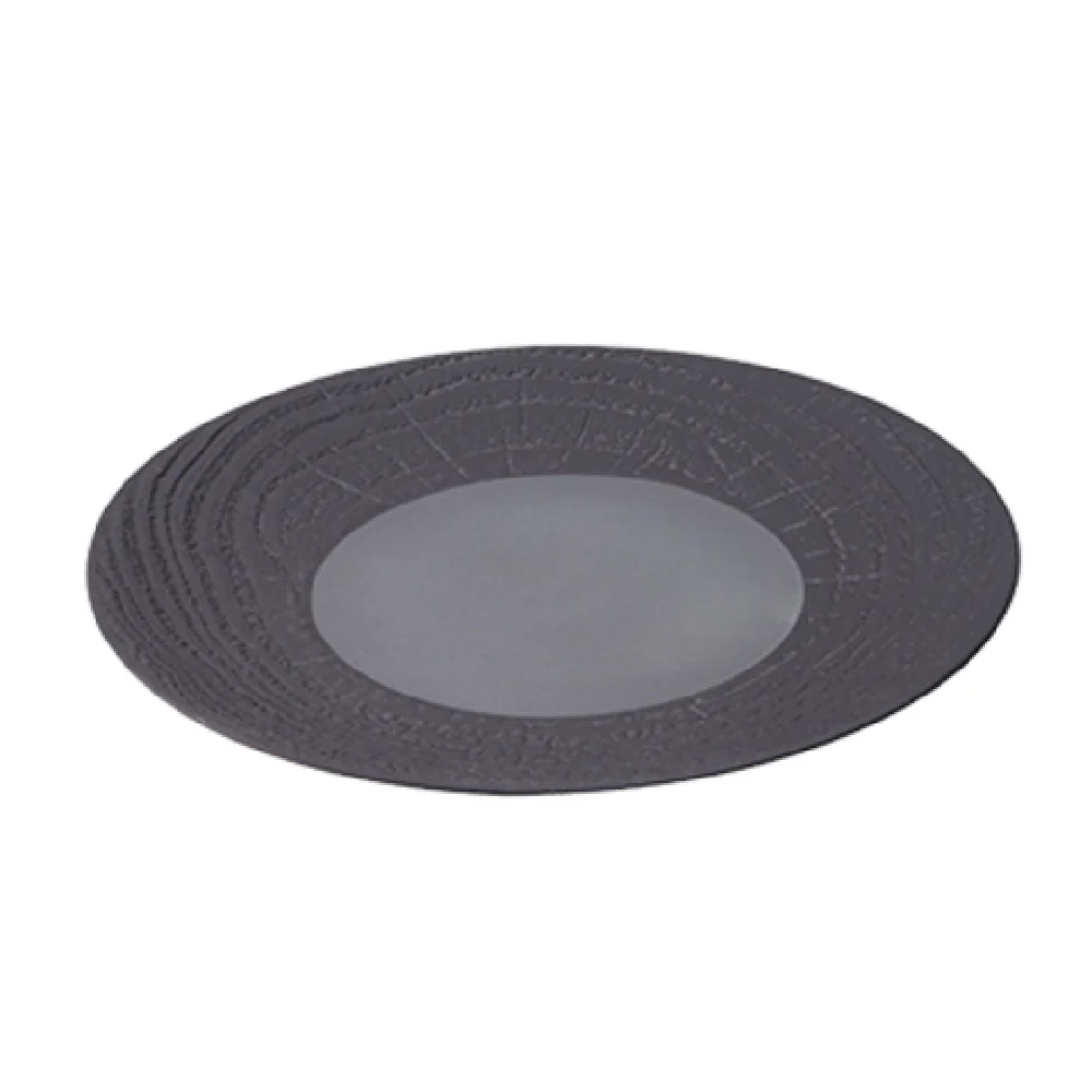 Revol 648325 12-1/4 Inch Presentation Plate Porcelain Liquorice Glaze