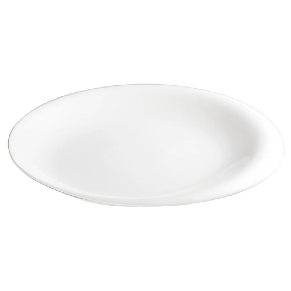 Winco WDP004-204 14 Inch Oval Plate with Dishwasher Safe Porcelain Creamy White Winco WDP004-204 14 Inch Oval Plate with Dishwasher Safe Porcelain Creamy White