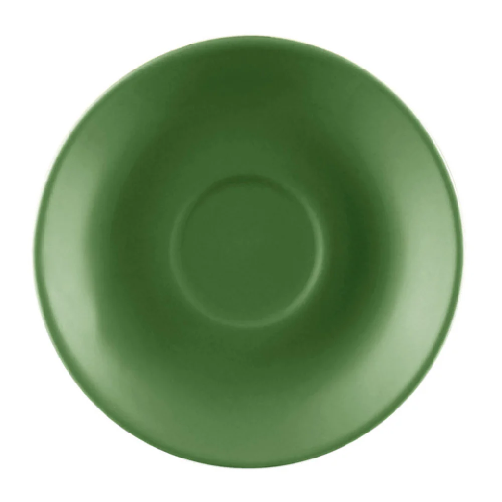 CAC China LV-36-G 4-1/2 Inch Diameter Saucer Ceramic Green with Rolled Edge CAC China LV-36-G 4-1/2 Inch Diameter Saucer Ceramic Green with Rolled Edge