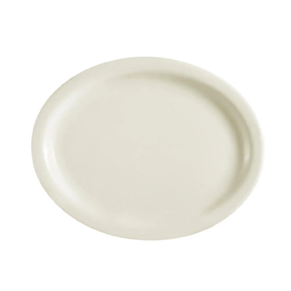 CAC China NRC-40 7-1/8 Inch Oval Platter Dishwasher Oven Microwave Safe Ceramic American White