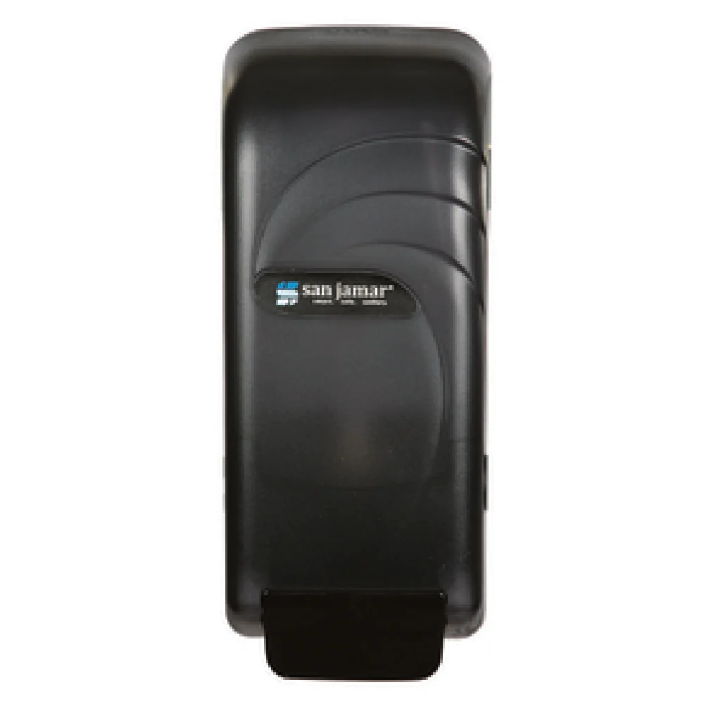 San Jamar S890TBK 4-1/2 Inch Wall Mount Soap and Hand Sanitizer Dispenser Black Pearl