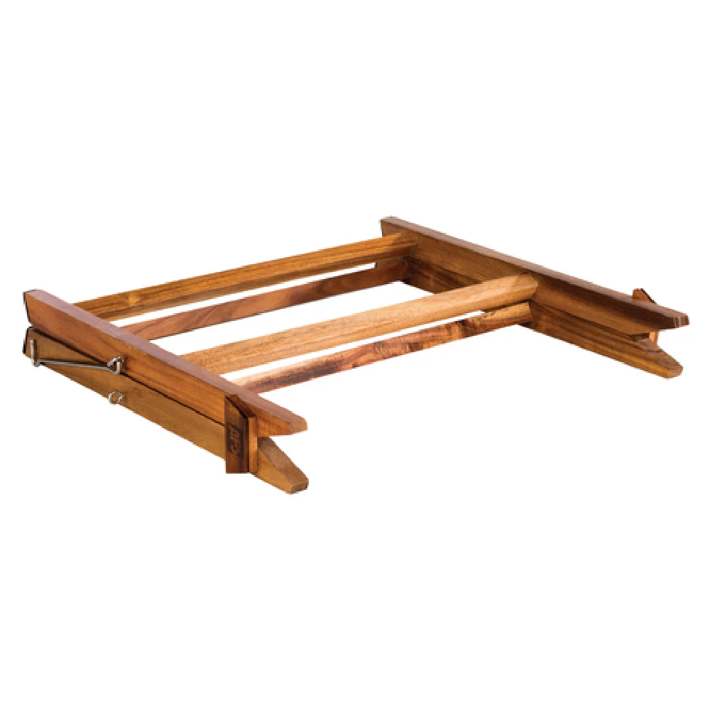 Libbey APS 00958 14-3/8 Inch 2 Tier Display Stand with Slate Trays Wood Naturals