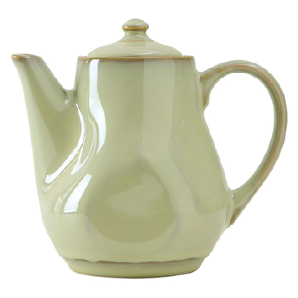 Tuxton GAS-101 17 Oz Coffee/Tea Pot with Lid Ceramic Sagebrush Tuxton GAS-101 17 Oz Coffee/Tea Pot with Lid Ceramic Sagebrush