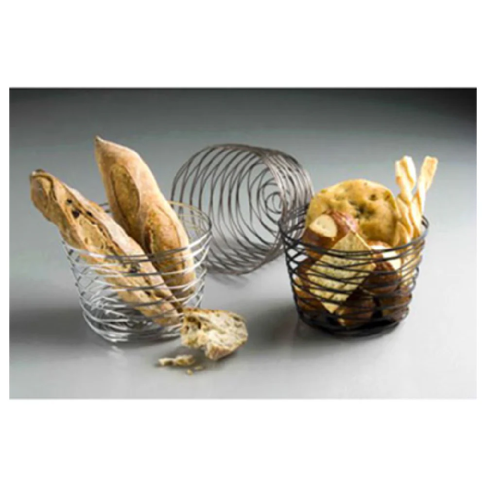 American Metalcraft FRUC7 7 Inch Birdnest Basket Round Wire Chrome Finish