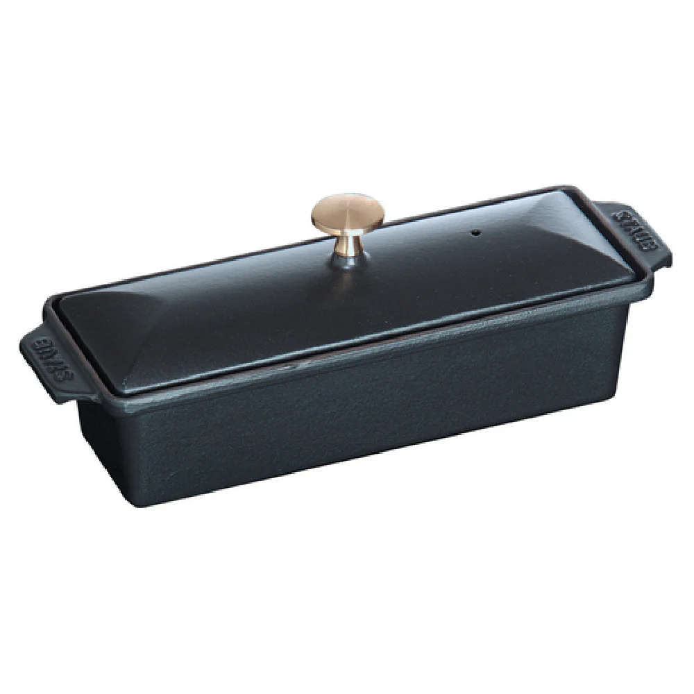 Zwilling 1313025 1.5 Quart Rectangular Terrine with Lid and Handles Enameled Cast Iron Matte Black