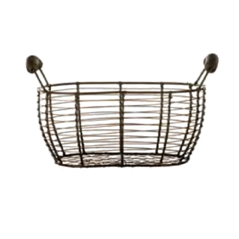 Libbey CWB-15 11-1/2 Inch Oval Bread Basket with Handles Metal Brown Finish Libbey CWB-15 11-1/2 Inch Oval Bread Basket with Handles Metal Brown Finish