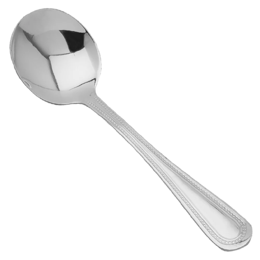 1880 Hospitality PL-82 5-7/8 Inch Bouillon Spoon Heavy Weight Mirror Polish 18/0 Stainless Steel Pearl 1880 Hospitality PL-82 5-7/8 Inch Bouillon Spoon Heavy Weight Mirror Polish 18/0 Stainless Steel Pearl