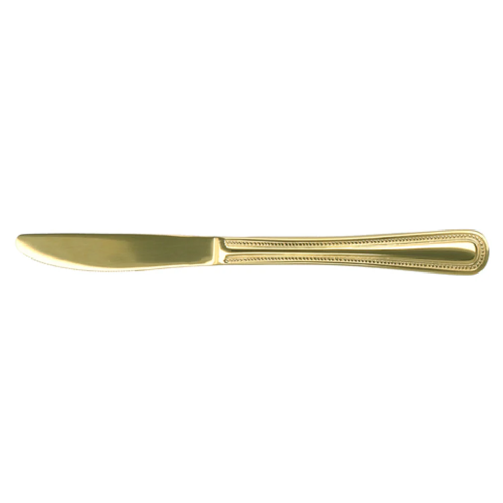 Steelite WLG2745 8-5/8 Inch Dinner Knife PVD Coated Gold 18/0 Stainless Steel Steelite WLG2745 8-5/8 Inch Dinner Knife PVD Coated Gold 18/0 Stainless Steel