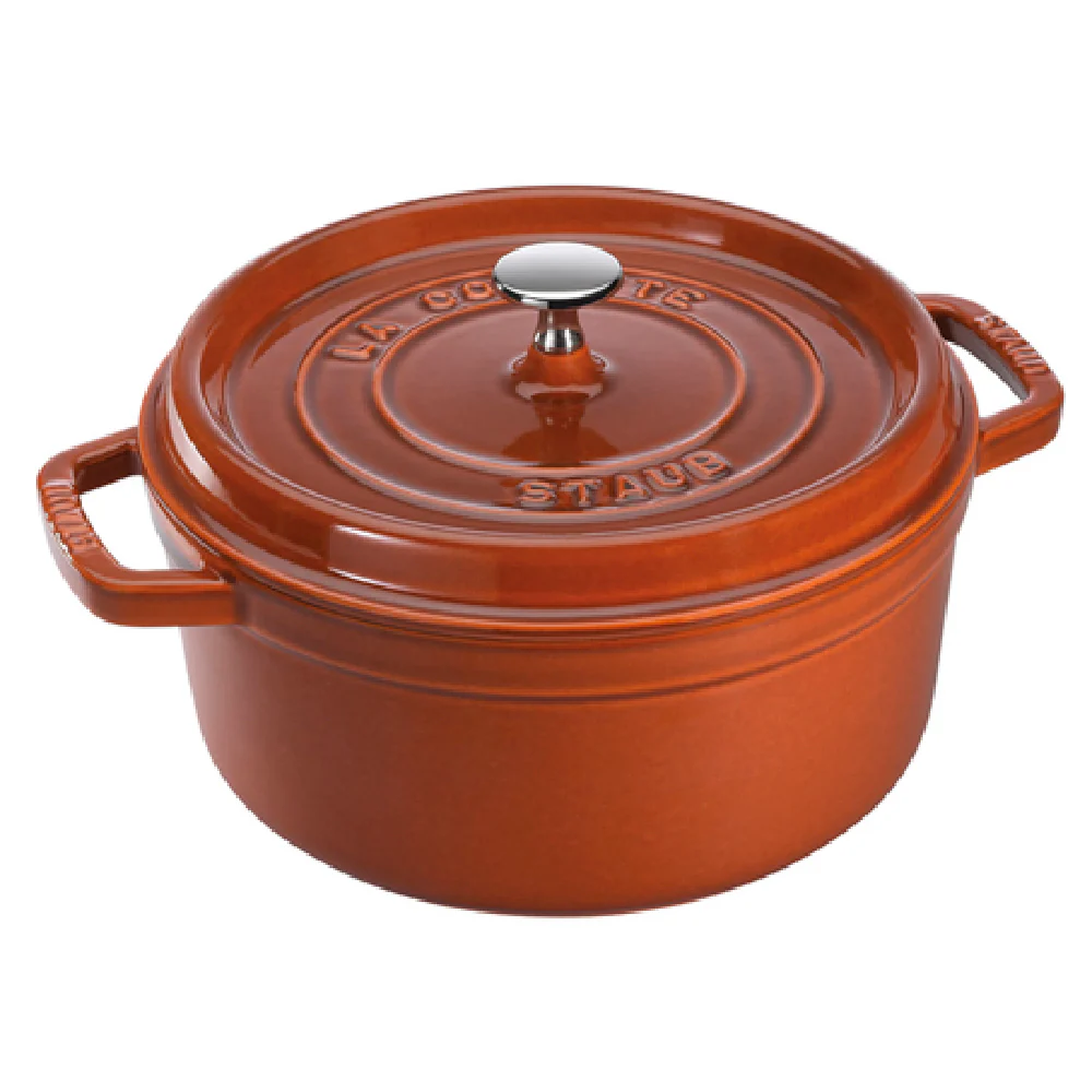 Zwilling 11010806 0.25 Quart Mini Cocotte Round with Lid Enameled Cast Iron Burnt Orange