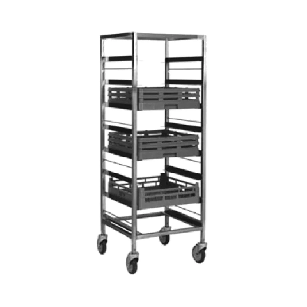 Eagle OUR-2006-9A 24 Inch Mobile Utility Rack Aluminum Full Height Open Sides with Slides for 20 Inch x 20 Inch Racks