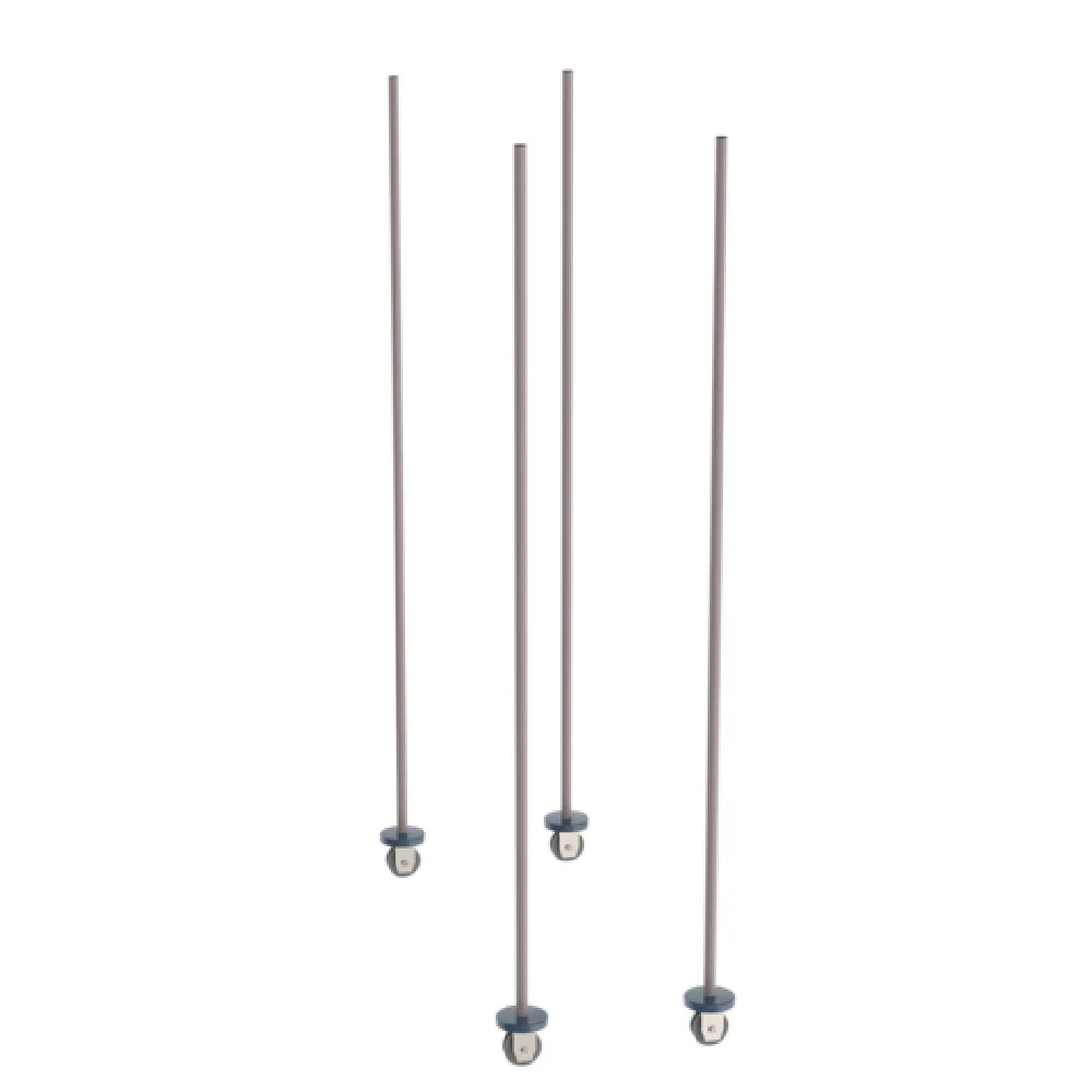 Metro BTMK4 25 Inch Track Shelving Kit with Casters and Posts