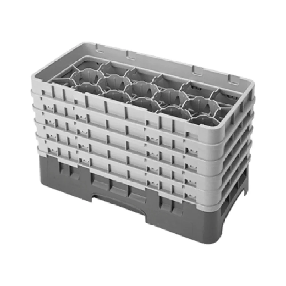 Cambro 17HS958119 10 Inch Half Size Glass Rack with 5 Extenders Sherwood Green