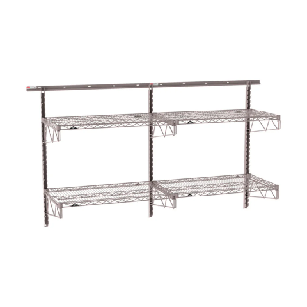 Metro SW-2172K4-45-2TIER SmartWall Wall Shelving Kit Double-wide Two-tier