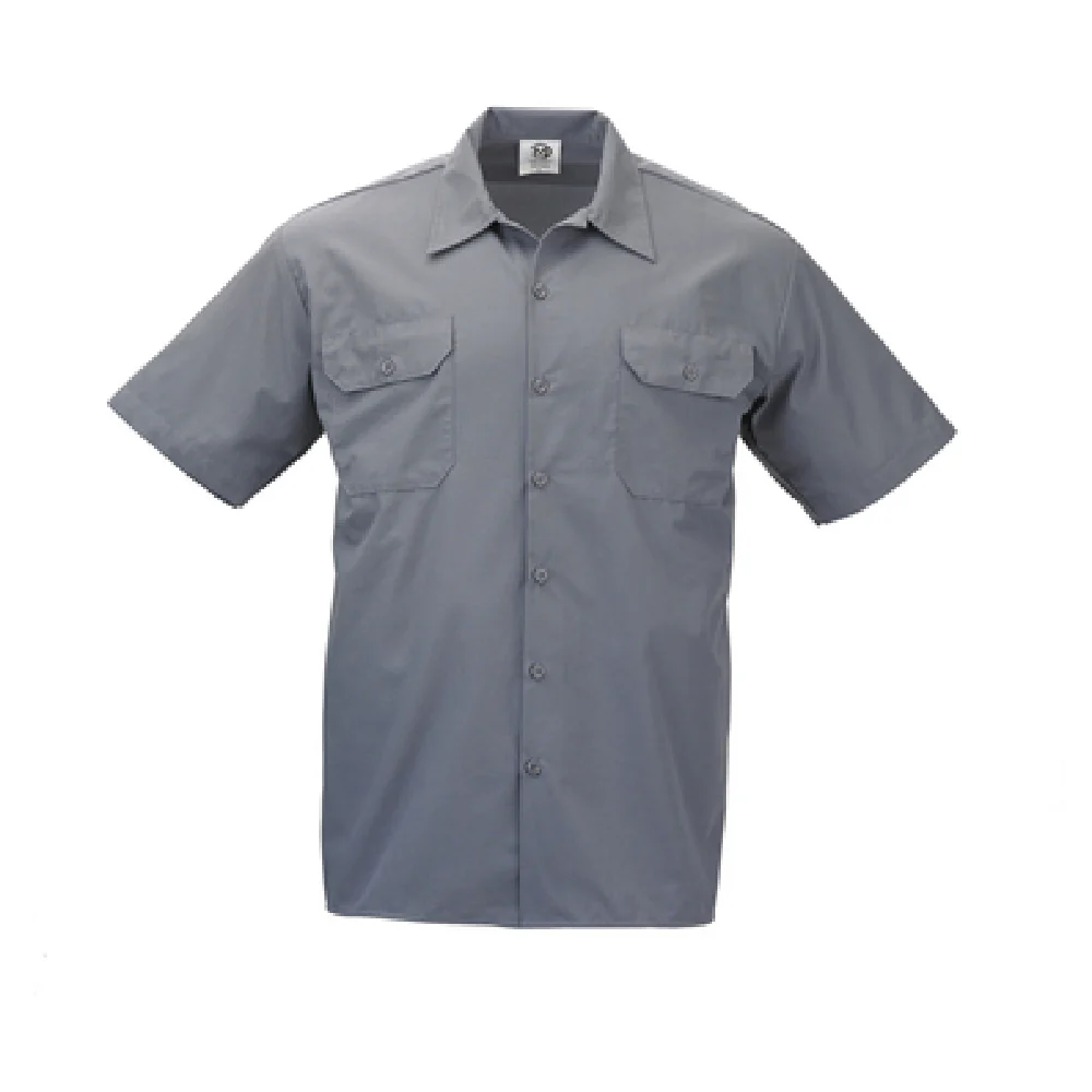 Mercer Culinary M60250GY3X Cooks Shirt Unisex Gray with 7 Buttons and Vented Sides Mercer Culinary M60250GY3X Cooks Shirt Unisex Gray with 7 Buttons and Vented Sides